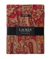 Lauren Ralph Lauren Long Sleeve Notch Collar Long Pant Woven Paisley Print Pajama Set