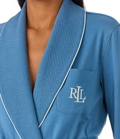 Lauren Ralph Lauren Long Sleeve Shawl Collar Knit Robe