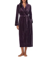 Lauren Ralph Lauren Long Sleeve Shawl Collar Long Cozy Velvet Robe