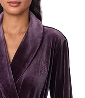 Lauren Ralph Lauren Long Sleeve Shawl Collar Long Cozy Velvet Robe