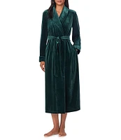 Lauren Ralph Lauren Long Sleeve Shawl Collar Long Cozy Velvet Robe