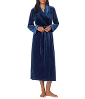 Lauren Ralph Lauren Long Sleeve Shawl Collar Long Cozy Velvet Robe