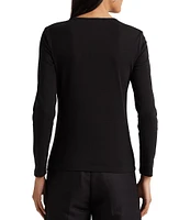 Lauren Ralph Lauren Long Sleeve Stretch Cotton T-Shirt