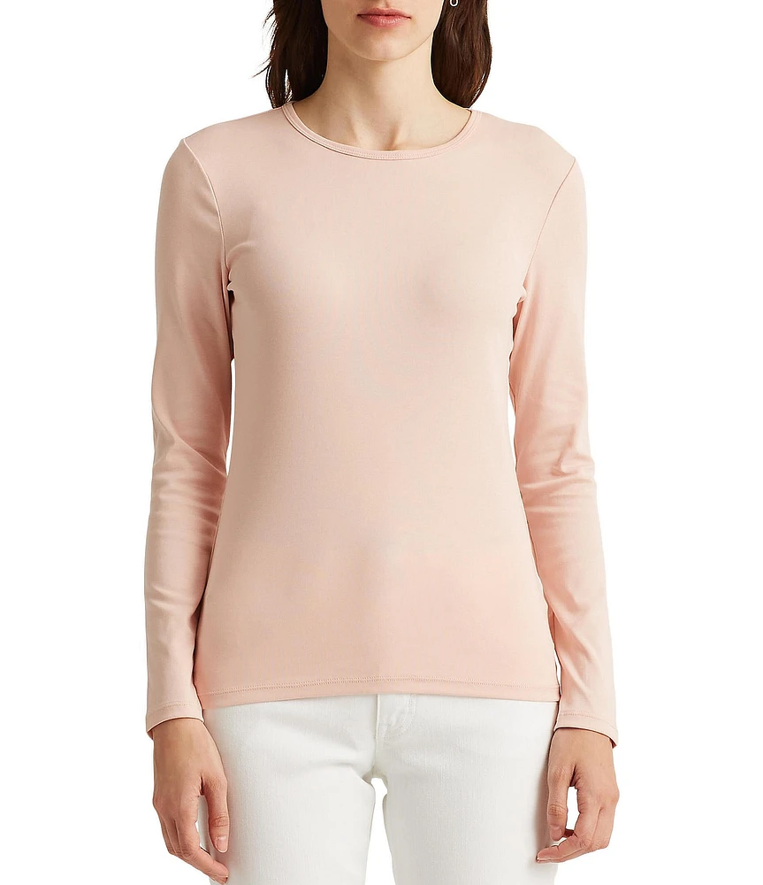 Lauren Ralph Lauren Long Sleeve Stretch Cotton T-Shirt