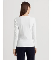 Lauren Ralph Lauren Long Sleeve Stretch Cotton T-Shirt