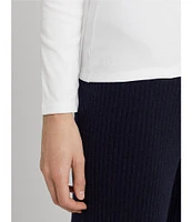 Lauren Ralph Lauren Long Sleeve Stretch Cotton T-Shirt