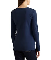 Lauren Ralph Lauren Long Sleeve Stretch Cotton T-Shirt