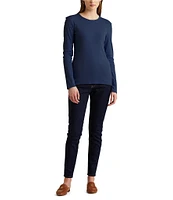 Lauren Ralph Lauren Long Sleeve Stretch Cotton T-Shirt