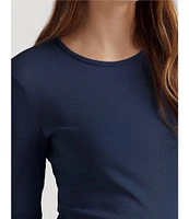 Lauren Ralph Lauren Long Sleeve Stretch Cotton T-Shirt