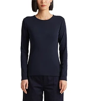 Lauren Ralph Lauren Long Sleeve Stretch Cotton T-Shirt