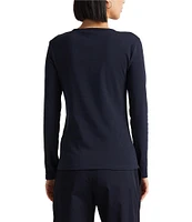 Lauren Ralph Lauren Long Sleeve Stretch Cotton T-Shirt