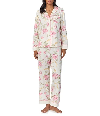 Lauren Ralph Lauren Long Sleeves Notch Collar Woven Pajama Set