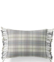 Lauren Ralph Lauren Mackenzie Plaid Fringe Trimmed Decorative Square Pillow