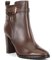 Lauren Ralph Lauren Madisyn Burnished Leather Booties