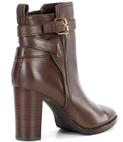 Lauren Ralph Lauren Madisyn Burnished Leather Booties