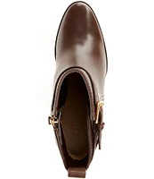 Lauren Ralph Lauren Madisyn Burnished Leather Booties