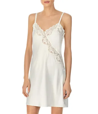 Lauren Ralph Lauren Matte Satin & Lace Sleeveless Bridal Chemise