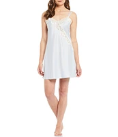 Lauren Ralph Lauren Matte Satin & Lace Sleeveless Bridal Chemise