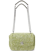 Lauren Ralph Lauren Melange Woven Straw Medium Sophee Convertible Shoulder Bag
