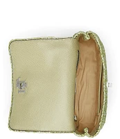 Lauren Ralph Lauren Melange Woven Straw Medium Sophee Convertible Shoulder Bag