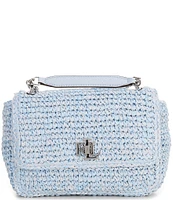 Lauren Ralph Lauren Melange Woven Straw Medium Sophee Convertible Shoulder Bag