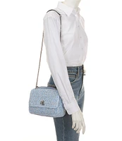 Lauren Ralph Lauren Melange Woven Straw Medium Sophee Convertible Shoulder Bag