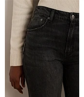 Lauren Ralph Lauren Mid Rise Wide Leg Denim Jeans