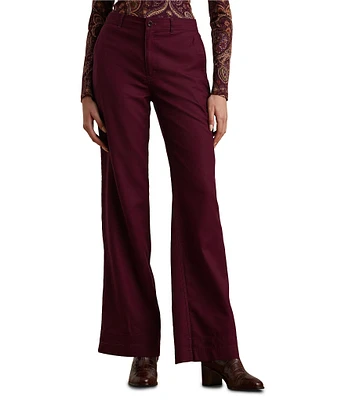 Lauren Ralph Lauren Oli Canvas Wide Leg High Rise Pocket Pants