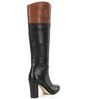 Lauren Ralph Lauren Page II Two-Tone Leather Tall Boots