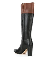 Lauren Ralph Lauren Page II Two-Tone Leather Tall Boots