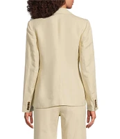 Lauren Ralph Lauren Peak Lapel Collar Long Sleeve Twill Blazer
