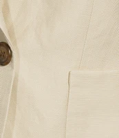 Lauren Ralph Lauren Peak Lapel Collar Long Sleeve Twill Blazer