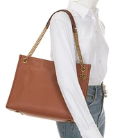 Lauren Ralph Lauren Pebbled Leather Large Bradley Tote Bag