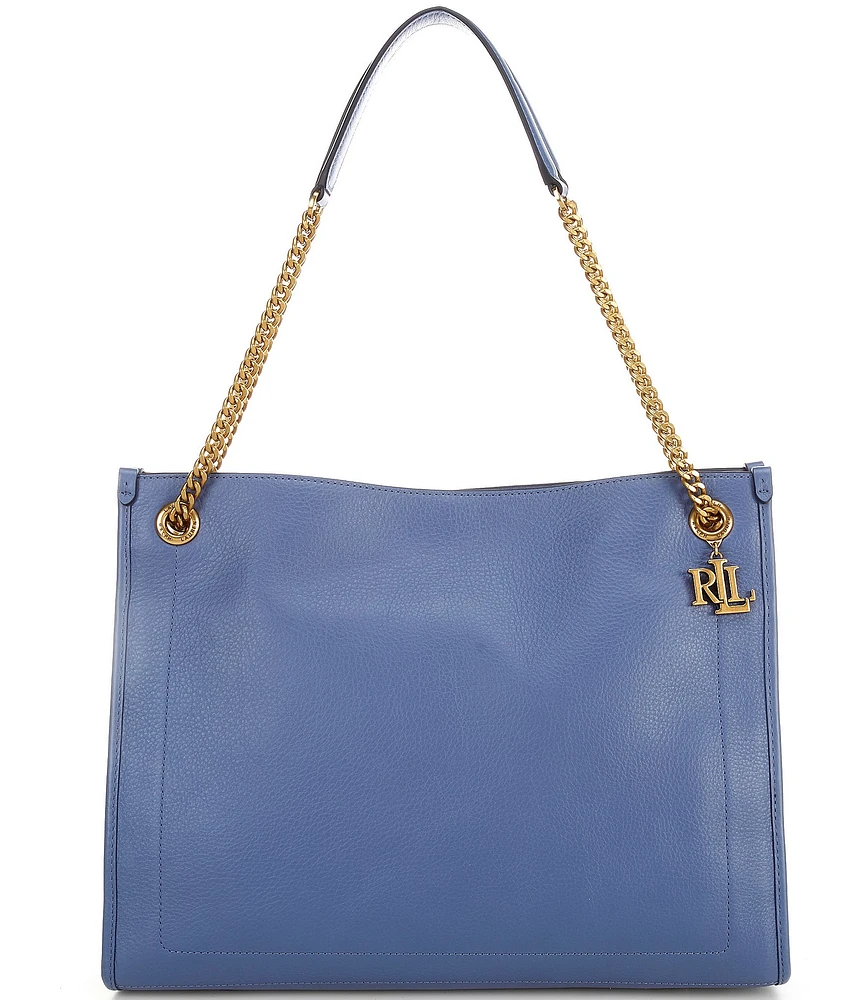 Lauren Ralph Lauren Pebbled Leather Large Bradley Tote Bag