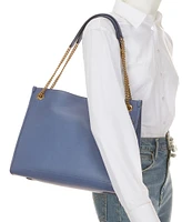 Lauren Ralph Lauren Pebbled Leather Large Bradley Tote Bag