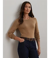 Lauren Ralph Lauren Petite Size Cotton-Blend Crew Neck Long Sleeve Slim Fit Sweater