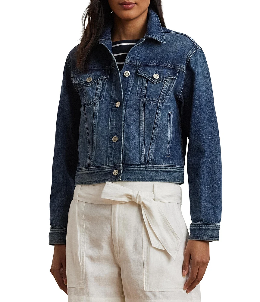 Lauren Ralph Lauren Petite Size Denim Trucker Jacket