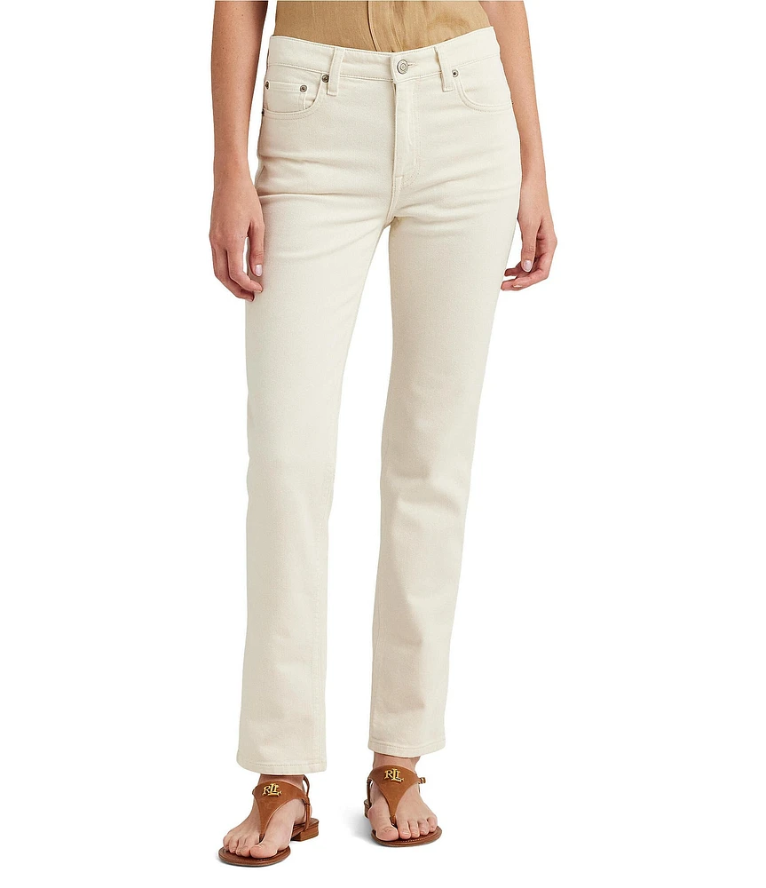 Lauren Ralph Lauren Petite Size High-Rise Straight Leg Ankle Length Jean