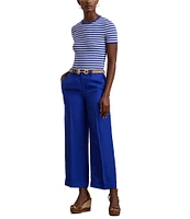 Lauren Ralph Lauren Petite Size Linen-Blend Twill Cropped Pants