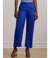 Lauren Ralph Lauren Petite Size Linen-Blend Twill Cropped Pants