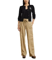 Lauren Ralph Lauren Petite Size Linen Wide Leg Pants