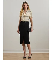 Lauren Ralph Lauren Petite Size Stretch Cady Pencil Skirt