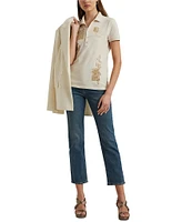 Lauren Ralph Lauren Petite Size Twill High-Rise Straight Leg Ankle Jeans