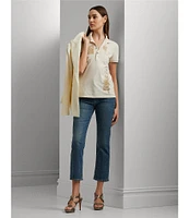 Lauren Ralph Lauren Petite Size Twill High-Rise Straight Leg Ankle Jeans