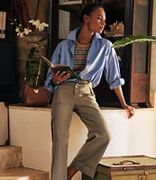 Lauren Ralph Lauren Pleated Cotton Twill Wide Leg Cargo Pants