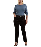 Lauren Ralph Lauren Plus Size Crew Neck Long Sleeve T-Shirt