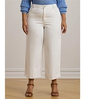 Lauren Ralph Lauren Plus Size High-Rise Wide-Leg Cropped Jeans