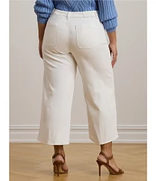 Lauren Ralph Lauren Plus Size High-Rise Wide-Leg Cropped Jeans