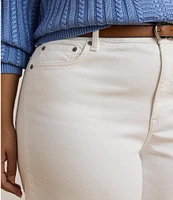 Lauren Ralph Lauren Plus Size High-Rise Wide-Leg Cropped Jeans