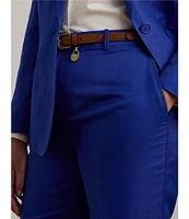 Lauren Ralph Lauren Plus Size Coordinating Linen-Blend Twill Cropped Pants